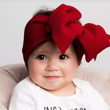 Load image into Gallery viewer, Modern Luxury Newborn Large Bow Cotton Rainbow Print Headwrap Baby Girl Fabric Messy Bow Turban Headband
