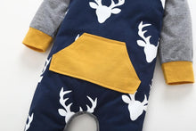 Load image into Gallery viewer, Baby Boy Rompers Long Sleeve Deer Head Infant Newborn Jumpsuit Outfits For Girls and Boys Pajamas
