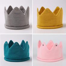 Load image into Gallery viewer, Crown Baby Hat Photography Props Knit Newborn Baby Girl Boy Hat Turban Infant Toddler Beanie Cap For Kids
