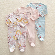 Load image into Gallery viewer, 3pcs Set Baby Romper Newborn Sleep suit Flower Baby Rompers Infant Baby Clothes Long Sleeve Newborn Jumpsuits Pajamas for Kids
