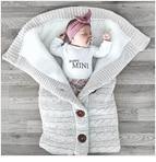 Load image into Gallery viewer, Newborn Infant Baby Knit sleep bag Stroller envelope Blanket Winter Warm Swaddle Wrap Sleeping Bags
