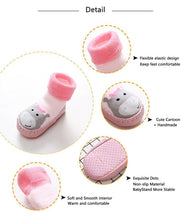 Load image into Gallery viewer, Baby Warm Stretchy  Booties Sock With Rubber Soles For Newborn Baby Girl And Boy Socks Slipper

