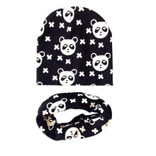 Load image into Gallery viewer, Modern Children Girls Cartoon Sheep Printing Cotton Hat and Scarf Animal Pattern Kids Caps Baby Beanie
