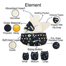 Load image into Gallery viewer, Most Popular Digital Position Baby Cloth Diaper with Microfiber Insert In Modern Printed Design For Baby Boys and Baby Girls KIds
