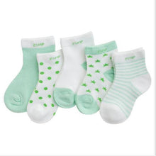 Load image into Gallery viewer, 5 Pairs Pack  Children's Summer Mesh Socks Ultra-thin Breathable With Stars Moon Print For Boys And Girls
