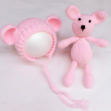 Load image into Gallery viewer, Modern Baby Cap Deer Design Handmade Crochet Deer Costume Set Knitted Hats And Toy For Girls and Boys Kids
