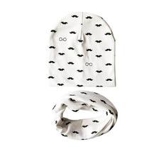 Load image into Gallery viewer, Modern Children Girls Cartoon Sheep Printing Cotton Hat and Scarf Animal Pattern Kids Caps Baby Beanie
