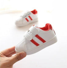 Load image into Gallery viewer, Toddler Baby's Soft Casual Walking Shoes Non-Slip Sole Unisex Newborn Black Red Gold Color
