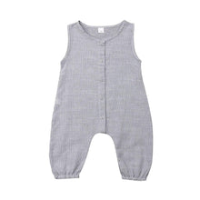 Load image into Gallery viewer, Solid Color Sleeveless Cotton Romper Jumpsuit Playsuit Outfits for Newborn Baby Boy/Girl In Classic Design
