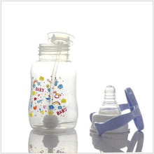 Load image into Gallery viewer, Unisex Baby 150/280ml Wide Mouth Soft Silicone Cover Straw Drinking Milk Bottle For Newborn Nursing Product With Handle
