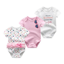 Load image into Gallery viewer, Modern 3PCS Baby Girl And Boy Newborn Boy Short Sleeve Baby Romper Jumpsuit Set For Boys and Girls
