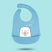 Load image into Gallery viewer, Bibs Waterproof Silicone Feeding Baby Saliva Towel Newborn Cartoon Aprons Baby Bibs Adjustable
