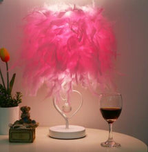 Load image into Gallery viewer, STEVVEX Reading Room Luxury Interesting Decor Heart Shape Feather Crystal Lamp Table Lamp for bedroom Light art decor home planetarium
