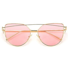 Load image into Gallery viewer, NEW  Stevvex Designer Cat eye Sunglasses For Women and Ladies in Vintage Metal Reflective Glasse Mirror Retro Oculos De Sol Gafas Style With UV 400 Protection
