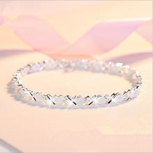 Load image into Gallery viewer, Top Quality Elegant 925 Sterling Silver Luxury Bracelets For Women Wedding Accessories Lady Fashion Zircon Geometric Bracelet Girl Gift
