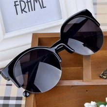 Load image into Gallery viewer, New Luxury Modern Fashion Retro Designer Super Round Circle Glasses  With Cat Eye Women's Sunglasses With UV400 Protection
