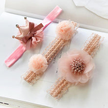 Load image into Gallery viewer, Luxury Modern Baby Headband Crown Flower Bows Hairband Baby Girl Headbands Newborn Hair Accessories Elastic Baby Hair Band
