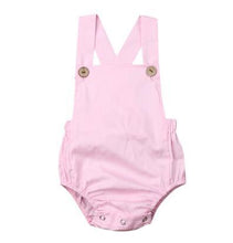 Load image into Gallery viewer, Newborn Infant Baby Boy/Girl Bodysuit Summer Button Jumpsuit Striped Casual Sleeveless Backless Solid Outfits Clothes for Girls
