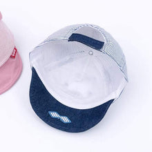 Load image into Gallery viewer, Cartoon Bear Baby Hat Cap Adjustable Baseball Cap Cute Striped Cotton Kids Sun Hat for Baby Boys
