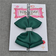 Load image into Gallery viewer, Luxury New Baby Hair Bow Flower Headband Silver Ribbon Hair Band Handmade Hair Accessories Bow for Children
