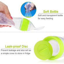 Load image into Gallery viewer, Baby Bottle Leak-proof Food Dispensing Spoon Juice Cereal Feeding Bottle Spoon Food Supplement Bottles For Kids In Modern Design
