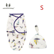 Load image into Gallery viewer, Baby Swaddle Blanket With Cap Swaddle Wrap Swaddling bag  Baby Sleeping Bag

