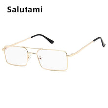 Load image into Gallery viewer, Luxury Famous Retro Modern Square Unisex Men and  Women‘s Sunglasses  With Alloy Metal Small Frame With Clear Double Bridge Men's Sunglasses
