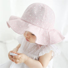 Load image into Gallery viewer, Baby Girl Summer Outdoor Beach Floral  Lovely Lace Princess  Bucket Sun Hat For Girls
