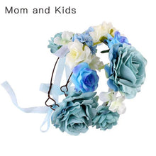 Load image into Gallery viewer, Luxury Handamde Mommy and Baby  Flower Headband Large Flower Crown Mother Kids Flowers  Headwear For Celebration
