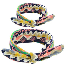 Load image into Gallery viewer, Mother &amp; Baby Headbands Print Floral Elastic Hair Bands Parent-Child Hair Accessories Bow For Baby Girls Bow in Modern Design
