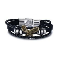Load image into Gallery viewer, Lucky Vintage Men's Leather Bracelet Playing Cards  Charm Multilayer Braided Men and Women Gift
