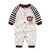 Load image into Gallery viewer, Modern Printed Jumpsuits Gentleman Autumn Long Sleeves Rompers Cotton Baby Clothes for Boys and Girls Outfits Style
