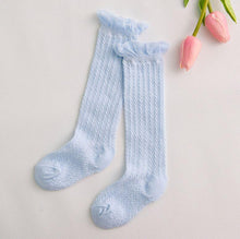 Load image into Gallery viewer, Modern Baby Girl Pure Cotton Summer High knee Mesh Breathable Cotton Long Girl Socks

