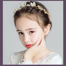 Load image into Gallery viewer, Handamde  Lucury Hair Accessories For Girls Kids Flower Crown Adjustable Flower Headband Pearls Head Wreath For Girls
