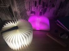 Load image into Gallery viewer, STEVVEX Led Book Lamp Light USB Rechargeable Foldable Wooden Night Light Valentine Birthday Christmas Gift for Family Friend Rechargeable Unique Gift
