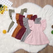 Load image into Gallery viewer, Modern Summer Casual Cute Infant Kids Baby Girl Summer Color Ruffle Princess Party Dress Clothes
