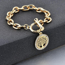 Load image into Gallery viewer, Modern New Fashion Elegant Chain Medalon Bracelet Amazing Luxury Classic Bracelet Women's Gold Bracelets Vintage Tree Of Life
