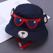 Load image into Gallery viewer, Lovely Baby Hat Soft Cotton Bucket Hat For Baby Boys and Girls Cartoon Bear Star Prints Cap Kids Fishing Hat
