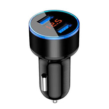 Load image into Gallery viewer, Portable Mini Fast Charger Dual USB Car Durable Phone Charger 5V 3.1A With LED Display Universal Lightweight Phone Charger
