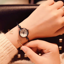 Load image into Gallery viewer, Small Gold Bangle Bracelet Luxury Watches Stainless Steel Retro Ladies Quartz Wristwatches Fashion Casual Women Dress Watch For Women and Girls
