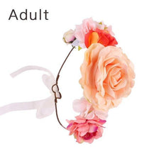 Load image into Gallery viewer, Luxury Handamde Mommy and Baby  Flower Headband Large Flower Crown Mother Kids Flowers  Headwear For Celebration
