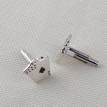 Load image into Gallery viewer, Retro Playing Cards Tie Clip Vintage Elegant Tie Clip Man Clips Unique Business Cufflinks Wedding Tie Clips For Anniversary Business Meeting And Daily Life
