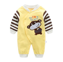 Load image into Gallery viewer, Modern Printed Jumpsuits Gentleman Autumn Long Sleeves Rompers Cotton Baby Clothes for Boys and Girls Outfits Style
