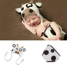 Load image into Gallery viewer, Modern Baby Cap Deer Design Handmade Crochet Deer Costume Set Knitted Hats And Toy For Girls and Boys Kids
