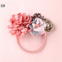 Load image into Gallery viewer, Modern Fashion Floral Headband Newborn Baby Elastic Hairbands Pearl Fresh Style Bow Knot For Girls
