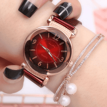 Load image into Gallery viewer, Women Watch Gradient Dial Milan Strap Luxury Fashion Ladies Watch Women Dress Watches Party Decoration Gifts For Women and Girls
