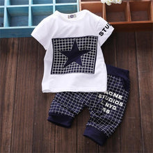 Load image into Gallery viewer, Baby Boy Clothes Winter Kids Clothes Sets T-shirt Pants Suit Star Printed Clothes Newborn  For Boys
