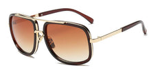 Load image into Gallery viewer, Classic Brand Luxury Square Gold Metal Frame Woman and Man Unisex Top Oversized Bog Frame Elegant Sunglasses For Summer  Designer
