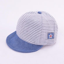 Load image into Gallery viewer, Cartoon Bear Baby Hat Cap Adjustable Baseball Cap Cute Striped Cotton Kids Sun Hat for Baby Boys
