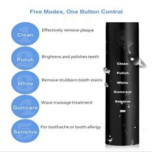 Load image into Gallery viewer, Electric Toothbrush Rechargeable Ultrasonic Washable Electronic Whitening Waterproof Teethbrush Head Replaceable Perfect For Cleaning Teeths
